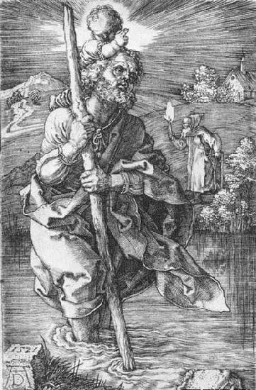 Albrecht Durer St Christopher Facing to the Right Germany oil painting art